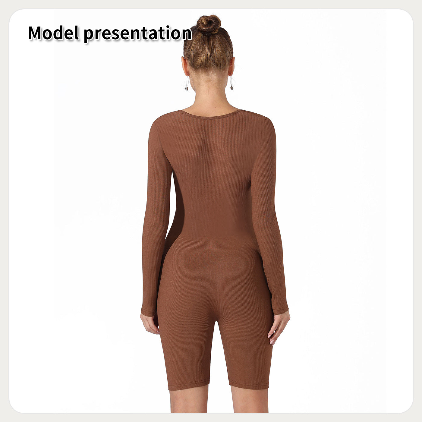 Women's Fashion Simple Solid Color Bodysuit